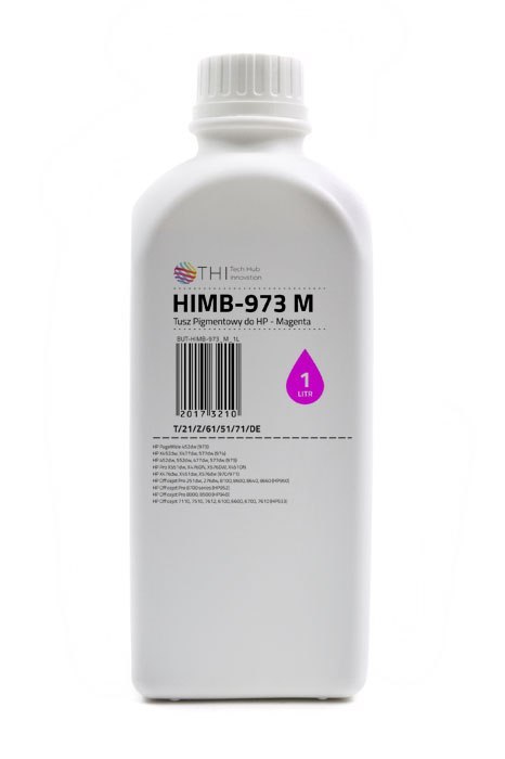 Butelka Magenta HP 1L Tusz Pigmentowy (Pigment) INK-MATE HIMB973 Butelka Magenta HP 1L Tusz Pigmentowy (Pigment) INK-MATE HIMB973