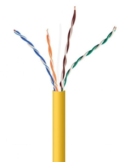 GEMBIRD UTP KABEL DRUT KAT 5E CCA 305M ŻÓŁTY AWG24 GEMBIRD UTP KABEL DRUT KAT 5E CCA 305M ŻÓŁTY AWG24