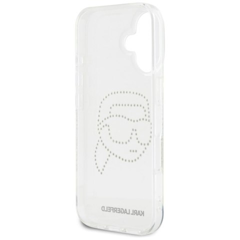 Karl Lagerfeld IML Rhinestones Karl Head - Etui do iPhone 16 (przezroczysty)