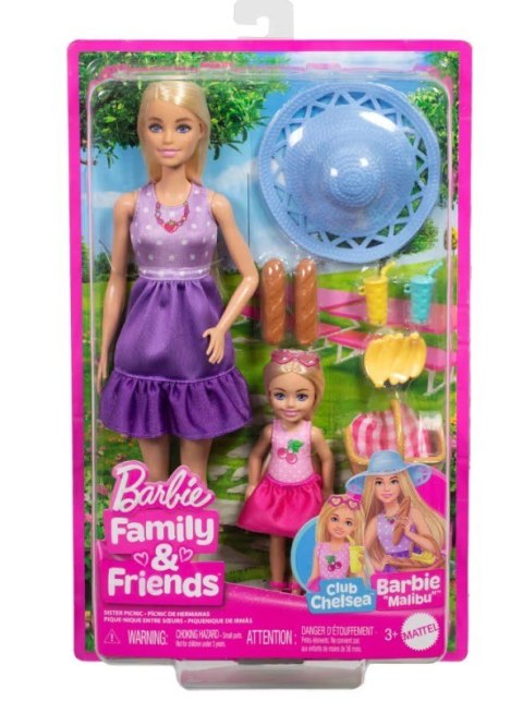 Lalka Barbie Rodzina i przyjaciele siostry na pikniku Lalka Barbie Rodzina i przyjaciele siostry na pikniku