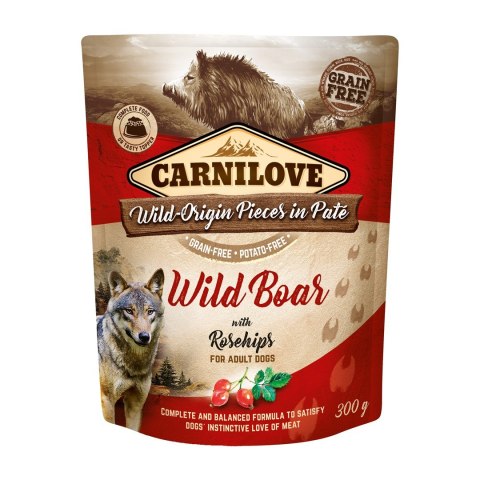 CARNILOVE DOG POUCH WILD BOAR&ROSEHIPS 300G CARNILOVE DOG POUCH WILD BOAR&ROSEHIPS 300G