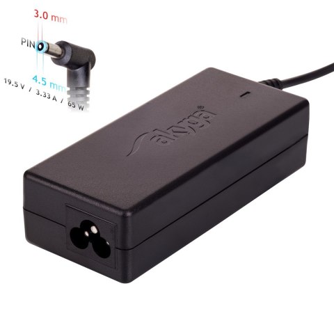 Zasilacz sieciowy Akyga AK-ND-25 do notebooka Compaq, HP (19,5 V; 3,33 A; 65W; 4.5 mm x 3 mm) Zasilacz sieciowy Akyga AK-ND-25 do notebooka Compaq, HP (19,5 V; 3,33 A; 65W; 4.5 mm x 3 mm)