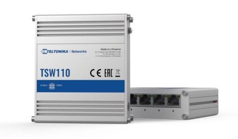 Switch TELTONIKA TSW110 5x RJ45 1000Mb/s, L2 Switch TELTONIKA TSW110 5x RJ45 1000Mb/s, L2