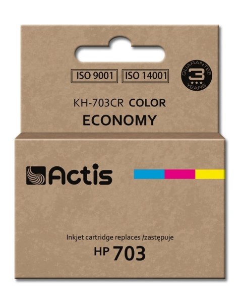 ACTIS KH-703CR Tusz (zamiennik HP 703 CD888AE; Standard; 12 ml; kolor) ACTIS KH-703CR Tusz (zamiennik HP 703 CD888AE; Standard; 12 ml; kolor)