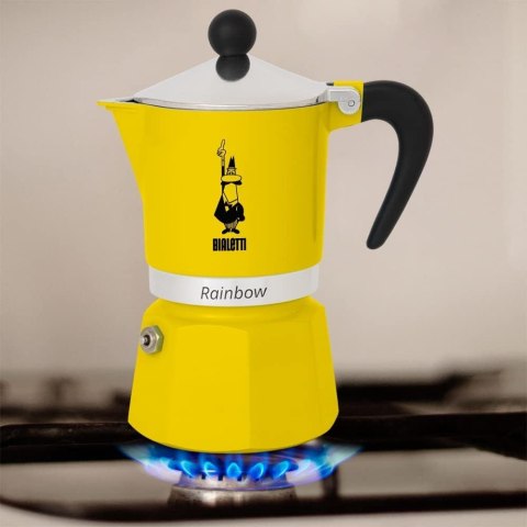 Bialetti kawiarka Rainbow 6tz Żółta Bialetti kawiarka Rainbow 6tz Żółta