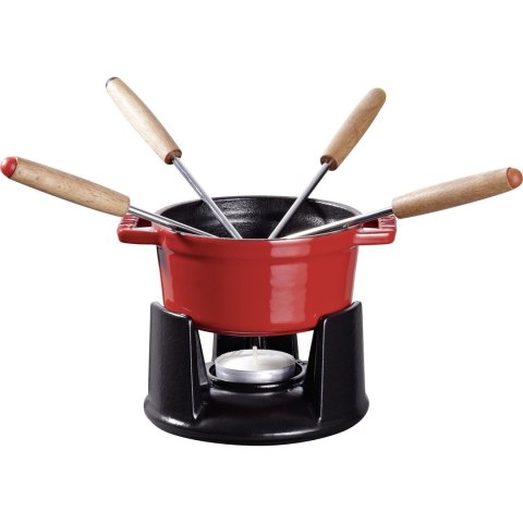 Mini zestaw do fondue Staub - 10 cm, Czerwony Mini zestaw do fondue Staub - 10 cm, Czerwony