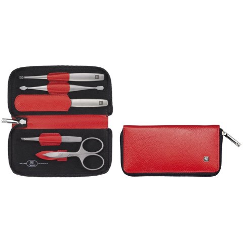 Zestaw podróżny Zwilling Twinox - czerwone, skórzane etui, 5 elementów - Czerwony Zestaw podróżny Zwilling Twinox - czerwone, skórzane etui, 5 elementów - Czerwony