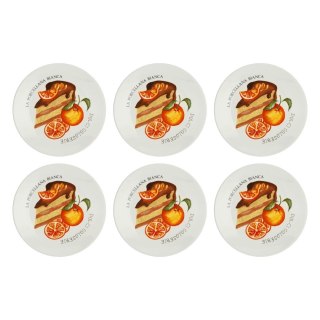 LA PORCELLANA BIANCA GOLOSERIE Zestaw 6 talerzy do ciasta 17.5 cm