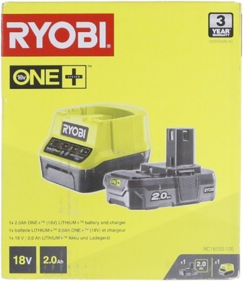 AKUMULATOR LI-ION 2.0AH 18V + ŁADOWARKA ONE+ RC18120-120 AKUMULATOR LI-ION 2.0AH 18V + ŁADOWARKA ONE+ RC18120-120