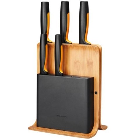 Fiskars 1057552 blokada noży Blok do noży z otworami Bambusowy, Plastik, Stal nierdzewna Drewno Fiskars 1057552 blokada noży Blok do noży z otworami Bambusowy, Plastik, Stal nierdzewna Drewno