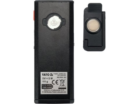 Yato YT-08556 oświetlenie robocze Czarny LED 6 W