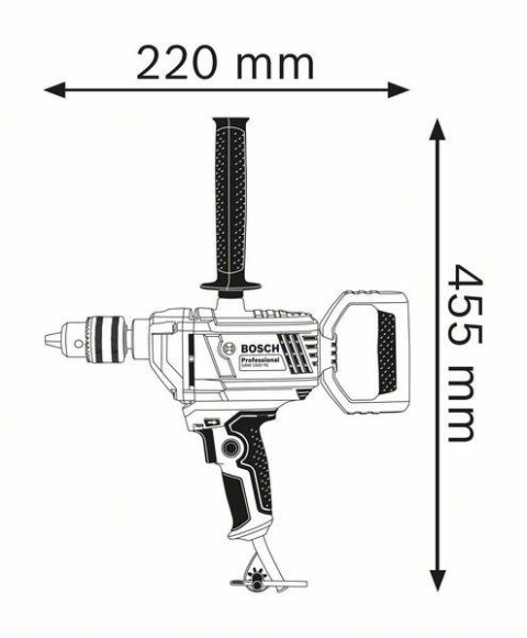 Bosch 0 601 1B0 000 wiertło 630 RPM 3 kg Czarny, Niebieski Bosch 0 601 1B0 000 wiertło 630 RPM 3 kg Czarny, Niebieski