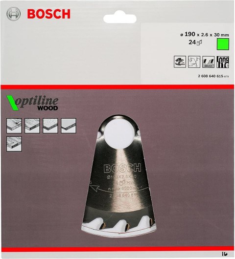 Bosch ?2608640615 ostrze do piły tarczowej 19 cm 1 szt. Bosch ?2608640615 ostrze do piły tarczowej 19 cm 1 szt.