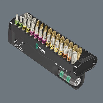 Zestaw bitów BIT-CHECK 30 WOOD TX HF 1 SB + uchwyt, 30 cz.