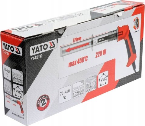 Yato YT-82190 opalarka Przecinak termiczny 450 °C 220 W Pomarańczowy, Stal Yato YT-82190 opalarka Przecinak termiczny 450 °C 220 W Pomarańczowy, Stal