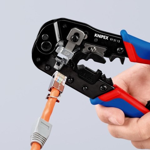 Knipex 97 51 13 zaciskarka kablowa Narzędzie do zaciskania Czarny, Niebieski, Czerwony
