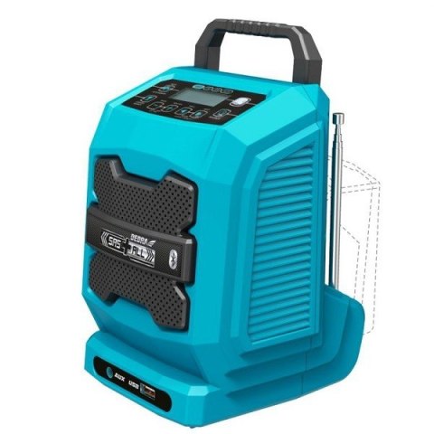 Radio akumulatorowe Bluetooth 18V USB SAS Radio akumulatorowe Bluetooth 18V USB SAS