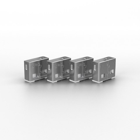 Lindy 40454 bloker portów Blokada portu + klucz USB Typu-A Biały Kopolimer akrylonitrylo-butadieno-styrenowy (ABS) 5 szt.