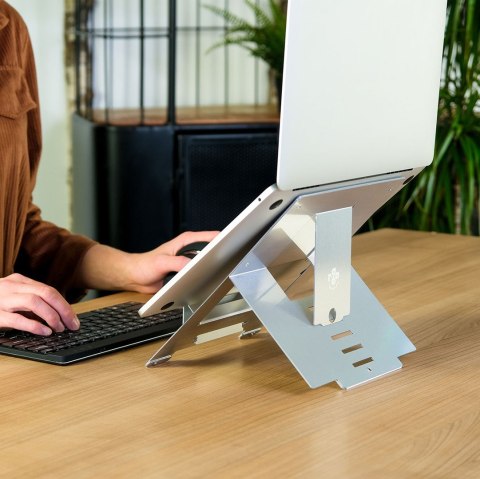 Podstawa R-Go Tools R-Go Laptopständer 10"-22" Max.5KG Riser verstellbar sidabrinis