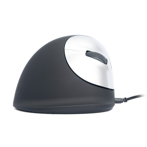 Ergonomiczna mysz dla praworęcznych R-Go Pele HE USB duża czarna/srebrna retail