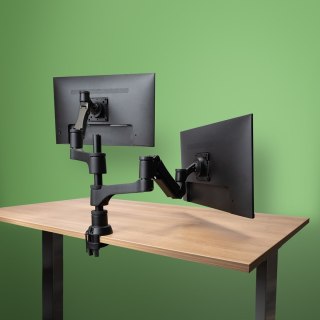 Uchwyt do monitorów R-Go Tools R-Go Monitorarm 0"-32" 2TFT Max.9KG Caparo 4 Gasfeder sidabrinis