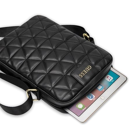 Guess Quilted Tablet Bag - Torba na notebooka / tablet 10" (czarny) Guess Quilted Tablet Bag - Torba na notebooka / tablet 10" (czarny)