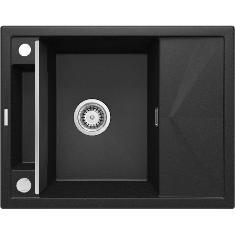 Zlewozmywak granitowy magnetyczny 1-komorowy z ociekaczem DEANTE grafit metalik MAGNETIC Zlewozmywak granitowy magnetyczny 1-komorowy z ociekaczem DEANTE grafit metalik MAGNETIC