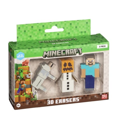 MINECRAFT 3D ERASERS - 3 PACK VER.B MINECRAFT 3D ERASERS - 3 PACK VER.B