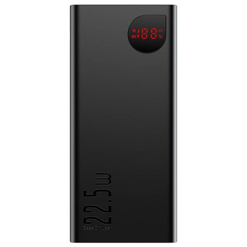 Powerbank Baseus Adaman Metal, 20000mAh, 2xUSB, USB-C, Lightning, microUSB 22.5W (czarny)