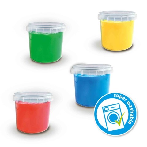 SES Creative 24924 farba zmywalna do malowania palcami Niebieski, Zielony, Czerwony, Żółty