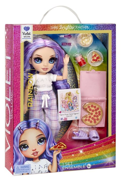Rainbow High Junior High PJ Party Fashion Doll- Violet (Purple)