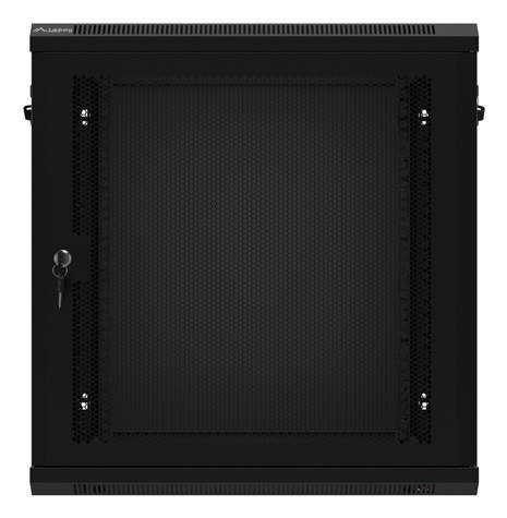 SZAFA INSTALACYJNA RACK WISZĄCA 19" 12U 600X450 CZARNA DRZWI PERFOROWANE LANBERG (FLAT PACK)