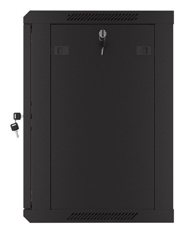 SZAFA INSTALACYJNA RACK WISZĄCA 19" 12U 600X450 CZARNA DRZWI PERFOROWANE LANBERG (FLAT PACK)