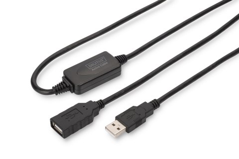 Kabel DIGITUS DA-73101 (USB M - USB F; 15m; kolor czarny) Kabel DIGITUS DA-73101 (USB M - USB F; 15m; kolor czarny)