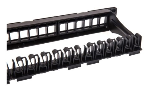 Patch Panel 24p Keystone UTP z 4 wyjmowanymi sekcjami po 6 portów