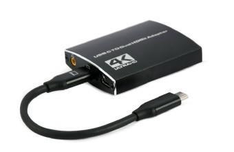 Gembird A-CM-HDMIF2-01 Adapter USB-C na dual HDMI, 4K 60Hz, czarny Gembird A-CM-HDMIF2-01 Adapter USB-C na dual HDMI, 4K 60Hz, czarny