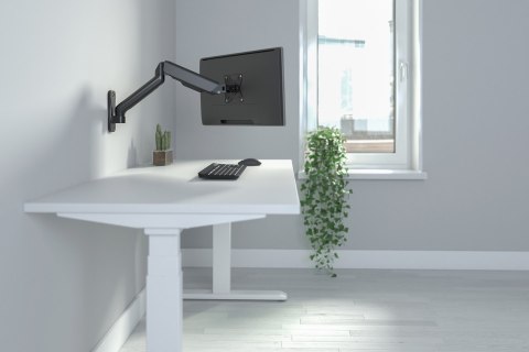 Uchwyt ścienny pojedynczy 1xLCD max 32" i 9kg z sprężyną gazową