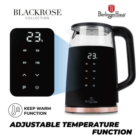 CZAJNIK ELEKTRYCZNY 1L BERLINGER HAUS BH-9478 BLACK ROSE
