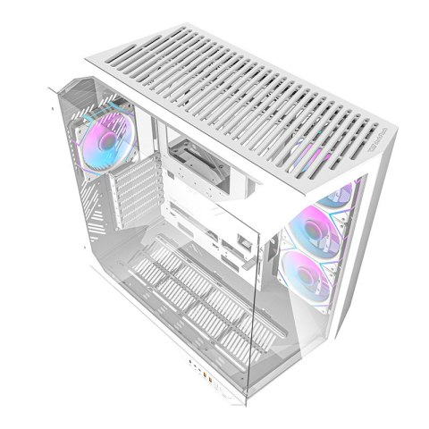 Obudowa komputerowa Darkflash DY470 (biała) + 4 wentylatory + uchwyt GPU