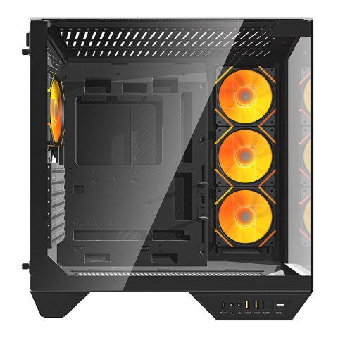 Obudowa komputerowa Darkflash DY470 (czarna) + 4 wentylatory + uchwyt GPU