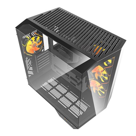 Obudowa komputerowa Darkflash DY470 (czarna) + 4 wentylatory + uchwyt GPU