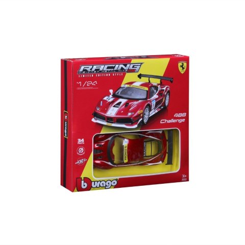 BBURAGO Ferrari 488 Challenge Model samochodu sportowego Wstępnie zmontowany 1:24