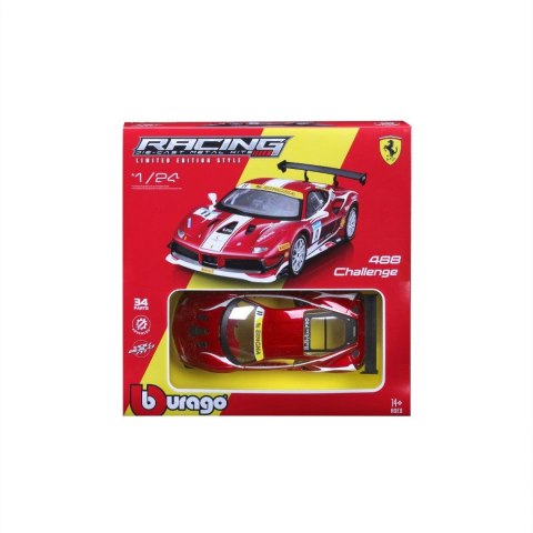 BBURAGO Ferrari 488 Challenge Model samochodu sportowego Wstępnie zmontowany 1:24