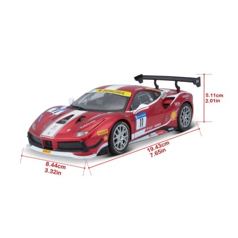 BBURAGO Ferrari 488 Challenge Model samochodu sportowego Wstępnie zmontowany 1:24