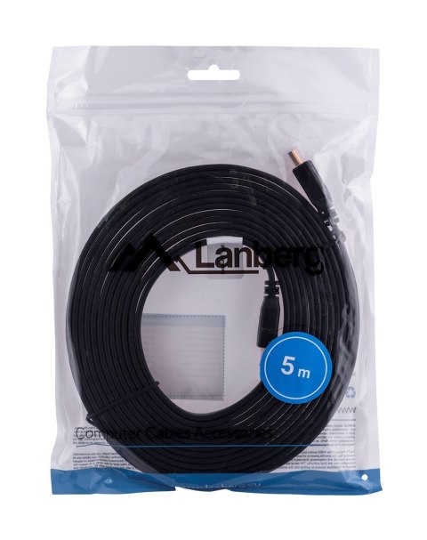 Kabel Lanberg CA-HDMI-21CU-0050-BK (HDMI M - HDMI M; 5m; kolor czarny) Kabel Lanberg CA-HDMI-21CU-0050-BK (HDMI M - HDMI M; 5m; kolor czarny)