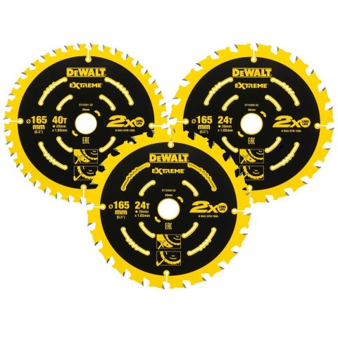 DeWALT DT10397-QZ ostrze do piły tarczowej 3 szt. DeWALT DT10397-QZ ostrze do piły tarczowej 3 szt.