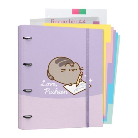 Pusheen - Segregator A4 z kolekcji Moments z kartkami (4 ringi, gumka) Pusheen - Segregator A4 z kolekcji Moments z kartkami (4 ringi, gumka)