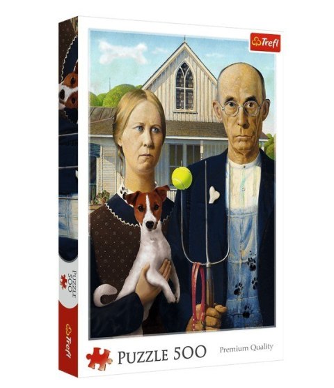 Puzzle 500 elementów American Gothic Psia Edycja Puzzle 500 elementów American Gothic Psia Edycja