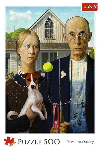 Puzzle 500 elementów American Gothic Psia Edycja Puzzle 500 elementów American Gothic Psia Edycja