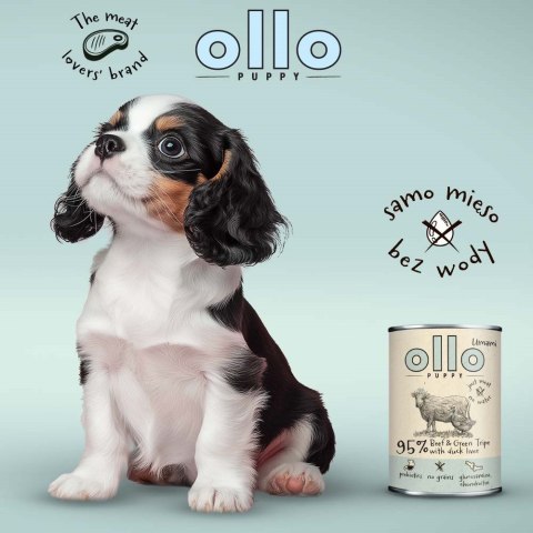 Ollo Puppy Umami Woł. żwacze z Kaczą Wątrobą 400g Ollo Puppy Umami Woł. żwacze z Kaczą Wątrobą 400g